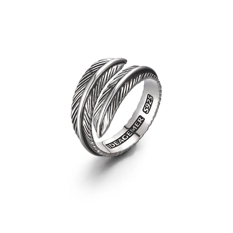 IDEAGEMER 925 Sterling Silver Rings Men's-0