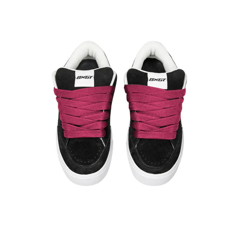 BXGY Slip Resistant Coverage Low Top Skateboard Shoes Unisex Black-8