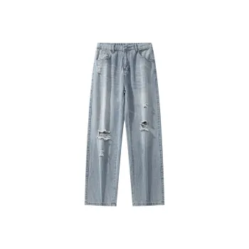 Menglaini Jeans Unisex Light Blue