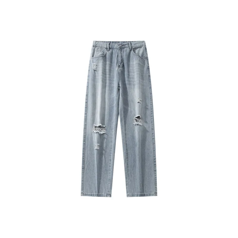 Menglaini Jeans Unisex Light Blue-0