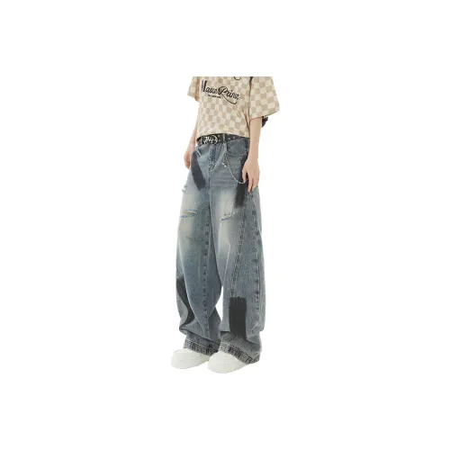 Cost Per Kilo Jeans Unisex Color Blocking