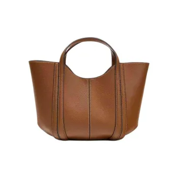 ZARA PU Shoulder Bag, Crossbody Bag, Handbag Mini Women's Dark Brown Yellow