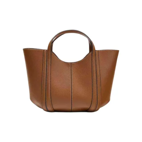 ZARA PU Shoulder Bag, Crossbody Bag, Handbag Mini Women's Dark Brown Yellow