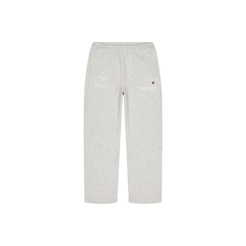 Beams X Champion PAPERBOY X BEAMS Co-brand Casual Pants Unisex Gray-0