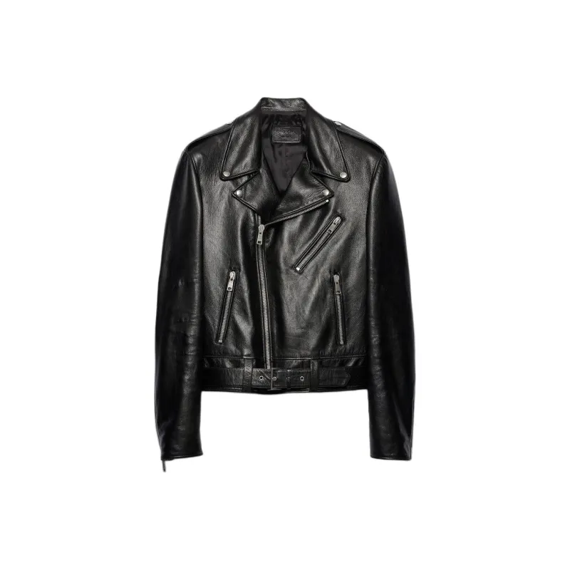 PRADA Leather Jacket Men's Black-0