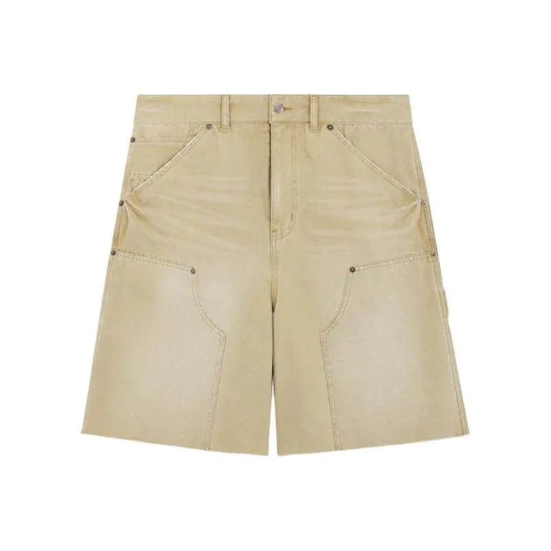 WE11DONE SS24 Denim Shorts Men's Beige-0