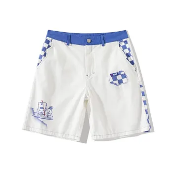 LAMLICKA Loose Fit Shorts Unisex White