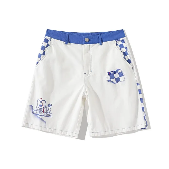 LAMLICKA Loose Fit Shorts Unisex White-0