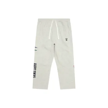Aape Casual Pants Men's White Gray
