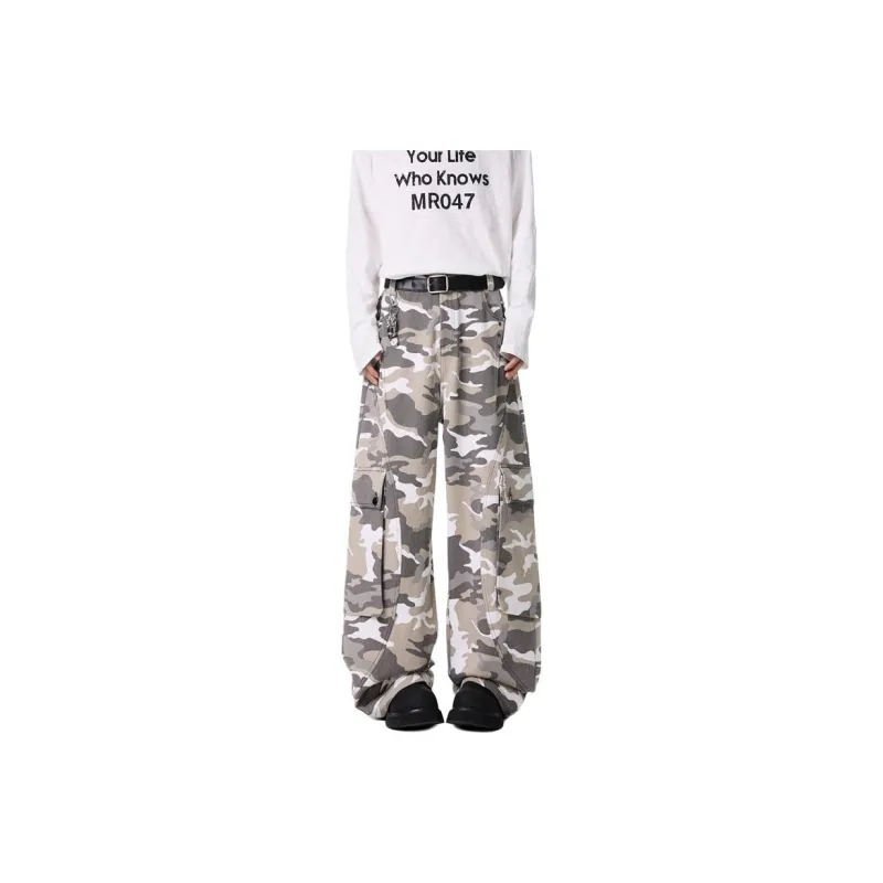 UNthemed Cargo Pants Unisex White Gray-0