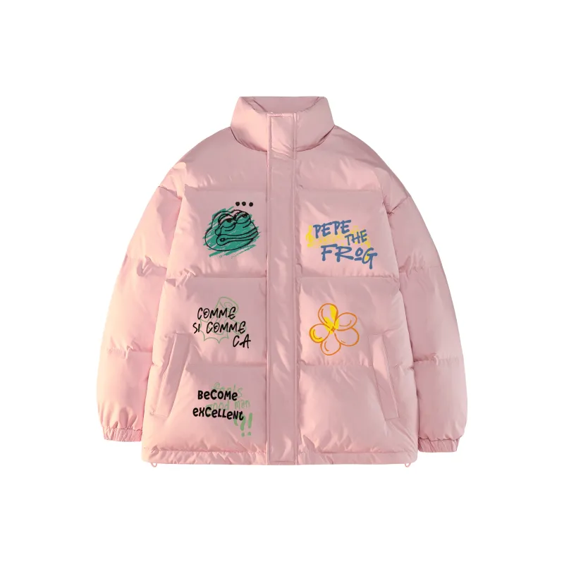 Pepe The Frog Puffer Jacket Unisex-14