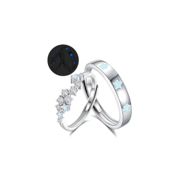 MAGICPOLE S925 Silver With Zircon Rings Unisex Silver