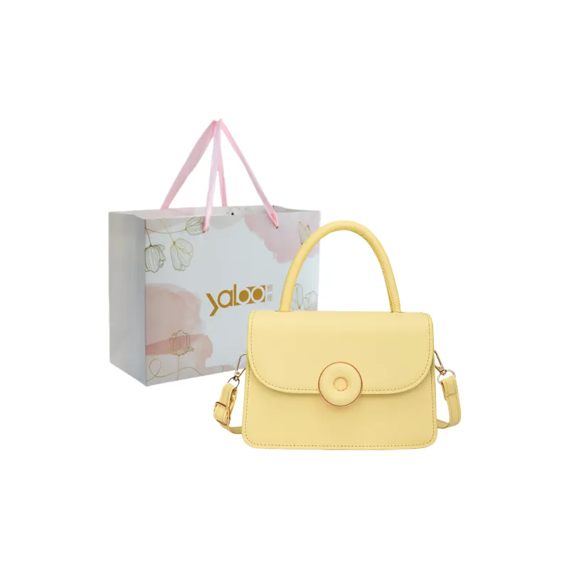 Yalu PU Crossbody One Shoulder Handbag Women's Black/Yellow/White/Pink-4