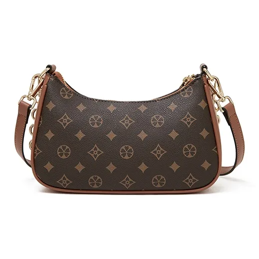 Old Man's Head Synthetic Leather Crossbody Bag, Shoulder Bag Regular Women's Coffee-4