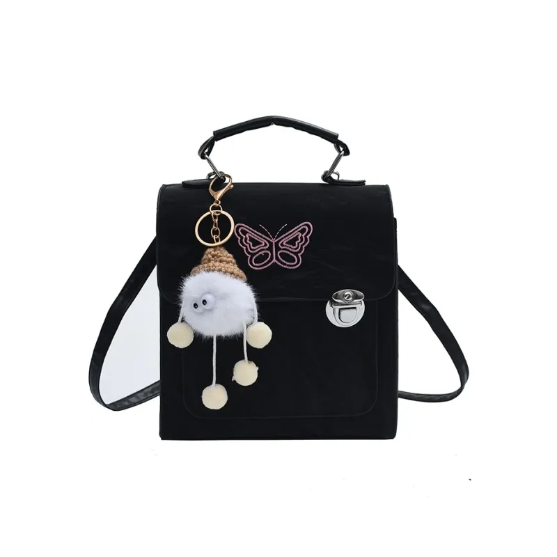 LOUIS ROYALN PU Backpack Women's Black/White/Pink/Silver/Green-0