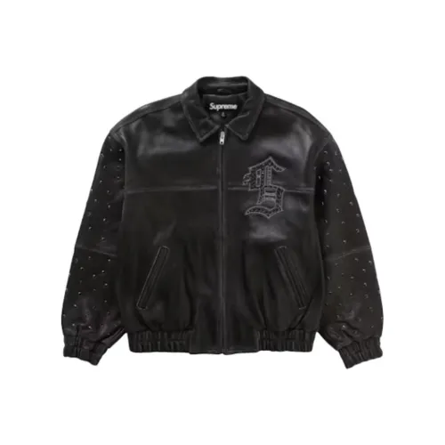 Supreme Gem Studded Leather Jacket
