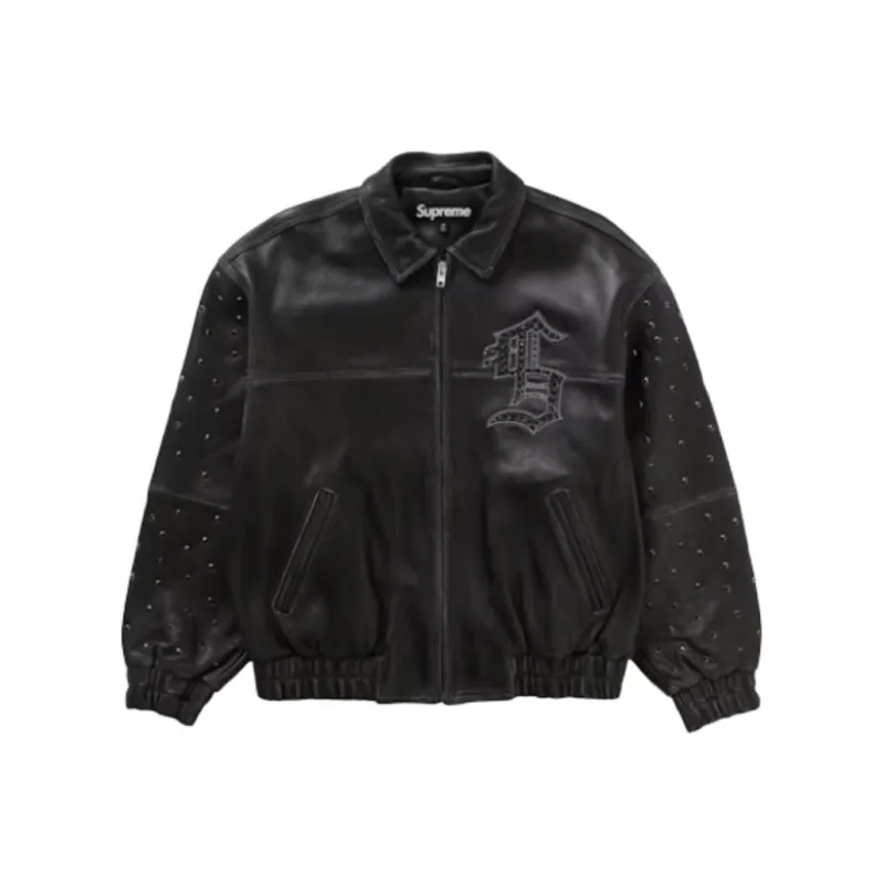 Supreme Gem Studded Leather Jacket-0