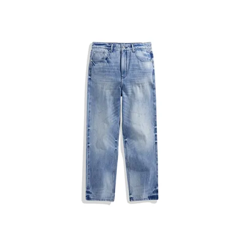 PEACEBIRD MEN Jeans Men's Normal Blue Batch 1