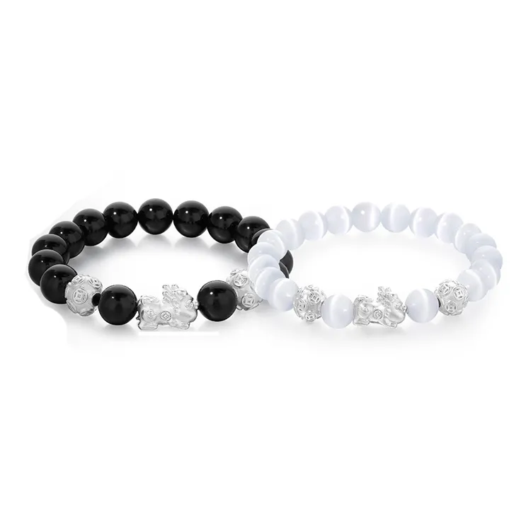 Yagu Glass Cat Eye Bracelets Unisex-4