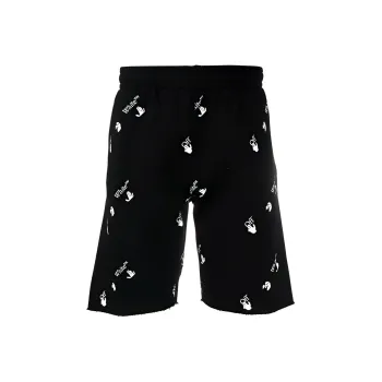 OFF WHITE All Over Logo Print Shorts