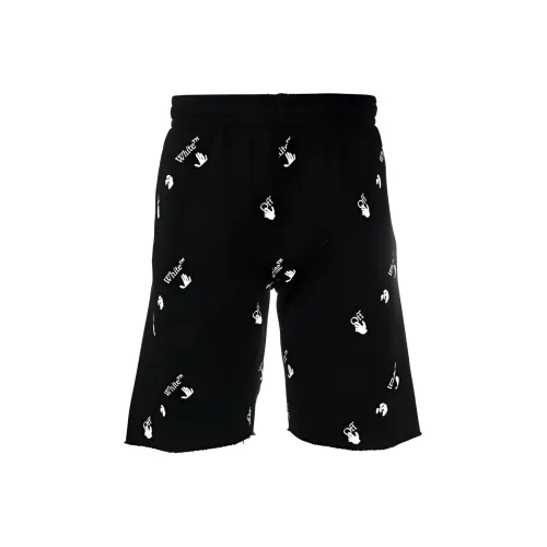 OFF WHITE All Over Logo Print Shorts