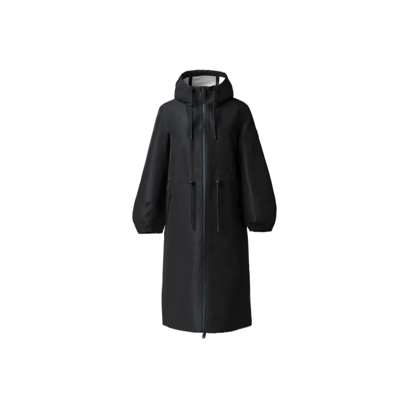 MACKAGE Trench Coat Unisex Black-0