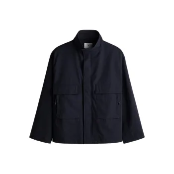 H&M Jackets Coats Men's Dark Marine Blue