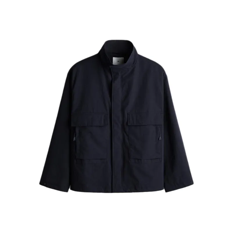 H&M Jackets Coats Men's Dark Marine Blue-0