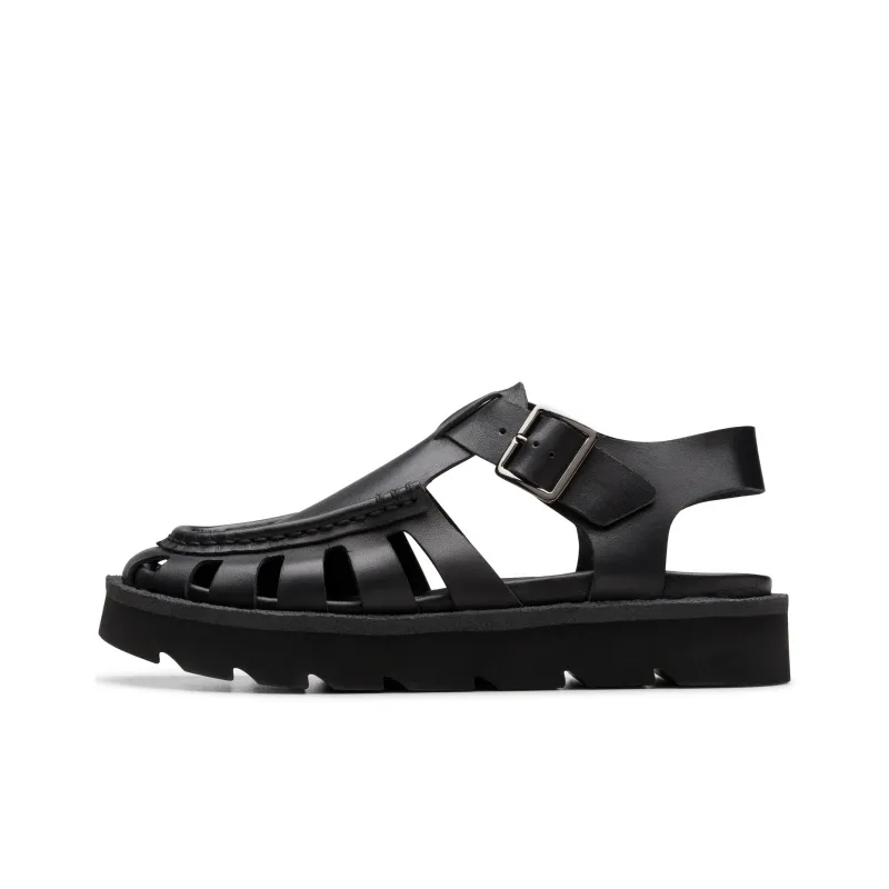 Clarks Roman Sandals Unisex Black-0