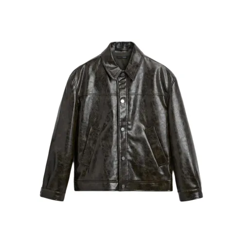 ZARA Leather Jacket Men's Black