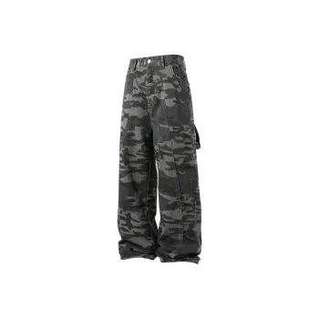 KOKO BASE Jeans Unisex Camouflage Army Green