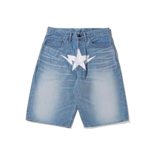 A BATHING APE Twin Sta Denim Shorts