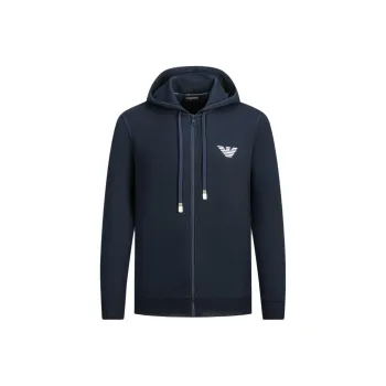 EMPORIO ARMANI Logo embroidered Hooded Jacket
