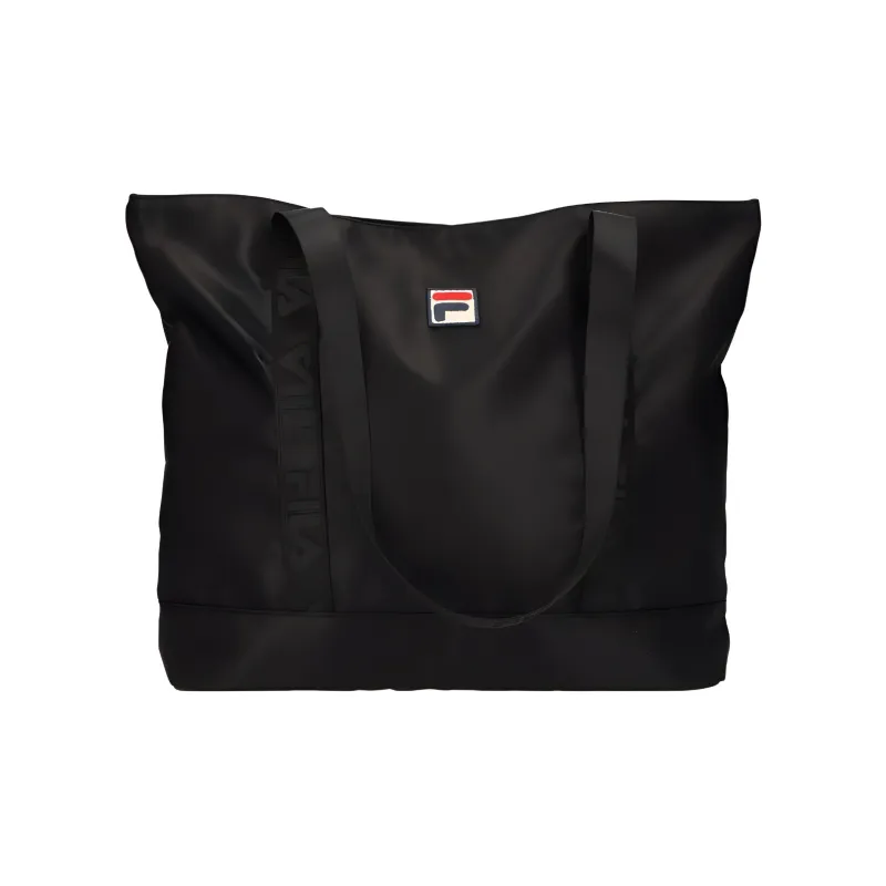 FILA Polyester Tote Bag Shopping Bag Shoulder Bag Handbag Small Size Unisex Black-0
