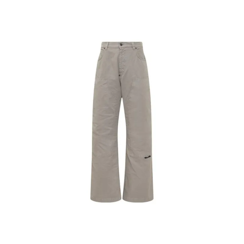 MSGM Logo Patch Wide Leg Trousers-0