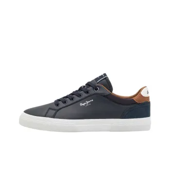 Pepe Jeans KENTON COURT Low Top Skateboard Shoes Men's Marine Blue