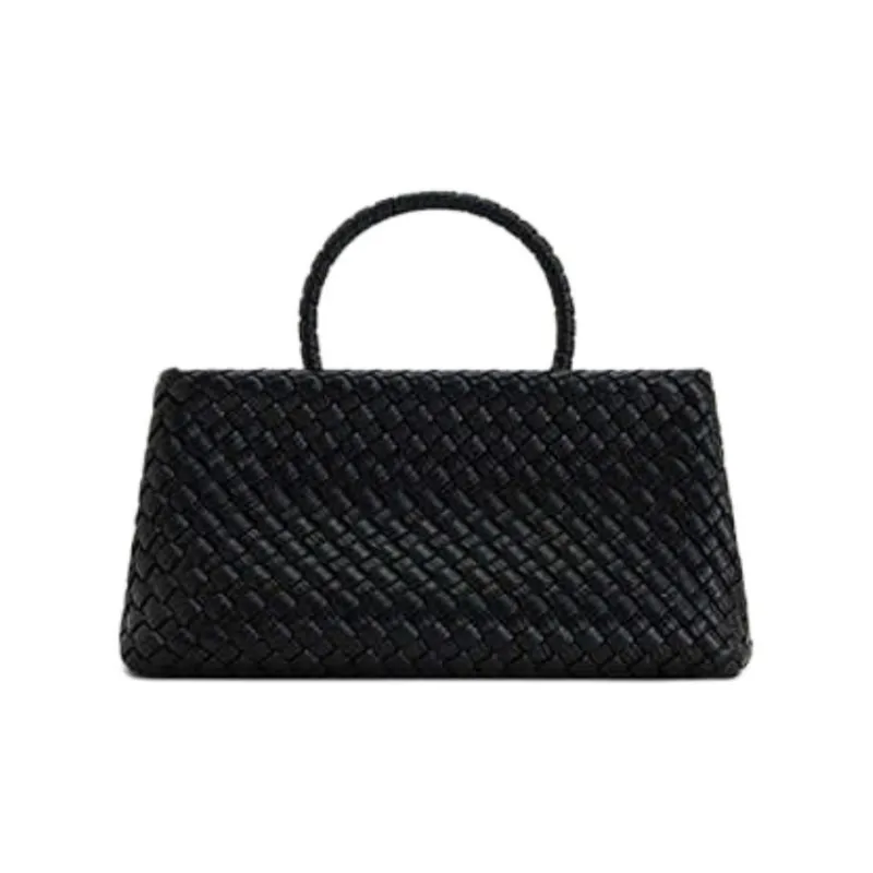 JW PEI Artificial Leather Handbag Medium Size Women's Black/Dark Brown-2