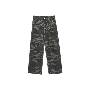 DUKE+DEXTER Cargo Pants Unisex Green Camouflage