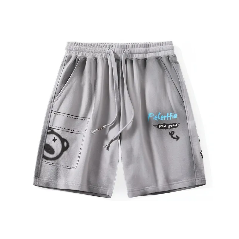 LAMLICKA Casual Shorts Unisex Gray-0