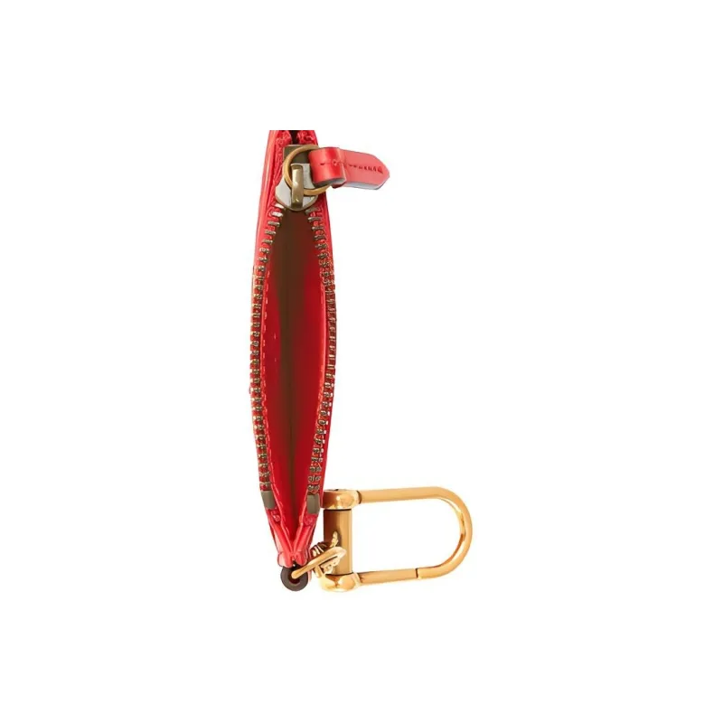 GUCCI Marmont Leather Card Holder Women's Hibiscus Red-4