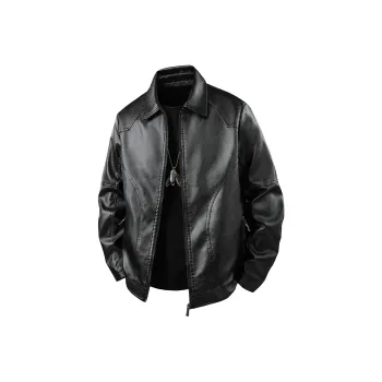 A.X.S.K Leather Jacket Unisex Black