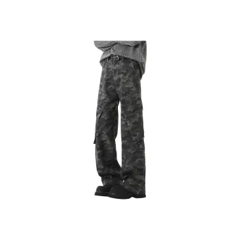 MARK WAFFLE Cargo Pants Unisex Camouflage