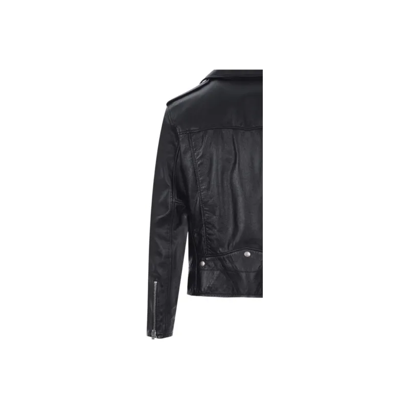 SAINT LAURENT Leather Zipped Biker Jacket-3