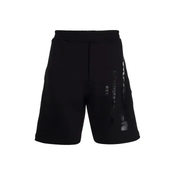Alexander McQueen Graffiti Logo Printed Shorts