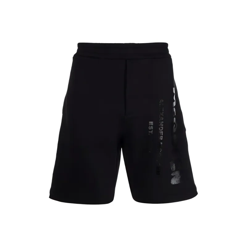 Alexander McQueen Graffiti Logo Printed Shorts-0