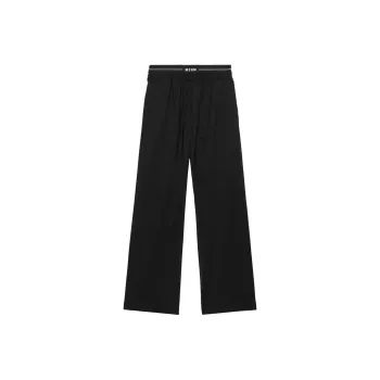 MSGM Logo Waistband Drawstring Lounge Trousers