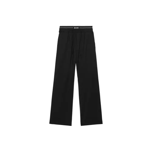 MSGM Logo Waistband Drawstring Lounge Trousers