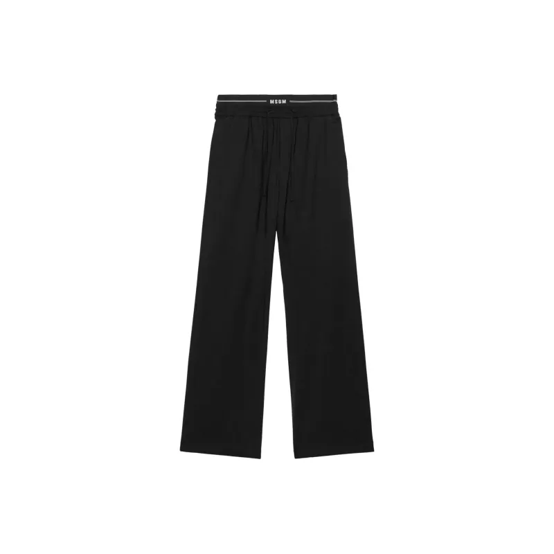 MSGM Logo Waistband Drawstring Lounge Trousers-0