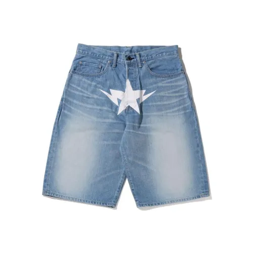 A BATHING APE Twin Sta Denim Shorts
