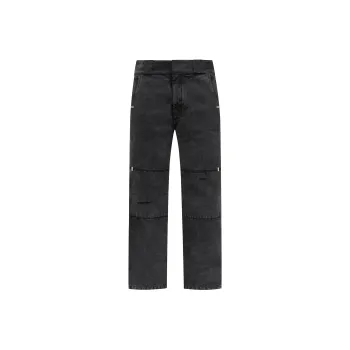 Askyurself Cargo Pants Unisex Washed Black